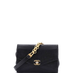 Chanel Coco Chevron Waist Bag Stitched Calfskin